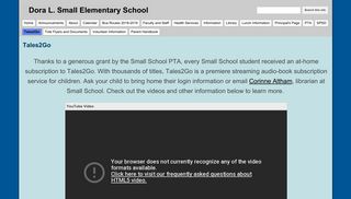 Tales2Go - Dora L. Small Elementary School - Google Sites