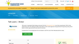 Talk Loans, Specialist Guarantor Loans Broker - Guarantor Loan ...