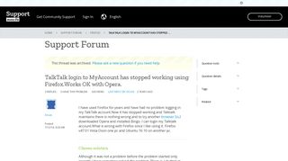TalkTalk login to MyAccount has stopped working using Firefox ...
