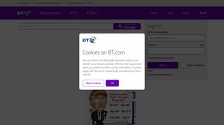 Email Login Page - BT.com