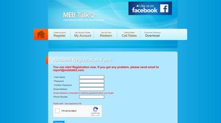MEB Talk 2 - Account Registration Page