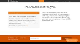 TalkAbroad Grant Program