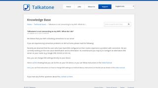 Talkatone | Talkatone is not connecting to my WiFi. ...