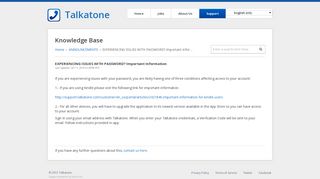 Talkatone | EXPERIENCING ISSUES WITH PASSWORD? Impor...