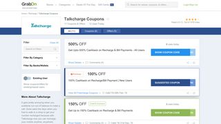 Talkcharge Coupons: Recharge Offers Upto Rs 300 Cashback | Jan ...