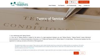 Terms of Service | Talking Parents