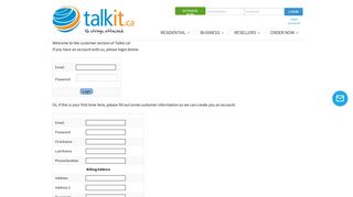 my account login - talkit.ca | No strings attached