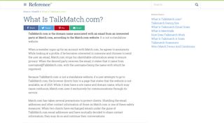 What Is TalkMatch.com? | Reference.com