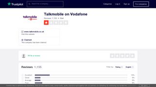 Talkmobile on Vodafone Reviews | Read Customer Service Reviews ...