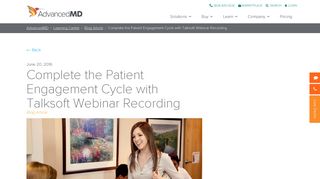 Complete the Patient Engagement Cycle with Talksoft Webinar ...