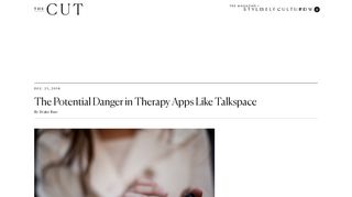 The Potential Danger in Therapy Apps Like Talkspace -- Science of Us