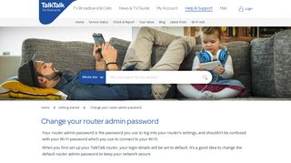 Change your router admin password - TalkTalk Community