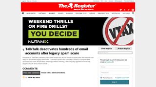 TalkTalk deactivates hundreds of email accounts after legacy spam ...