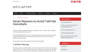 HotLaptop | Seven Reasons to Avoid TalkTalk HomeSafe