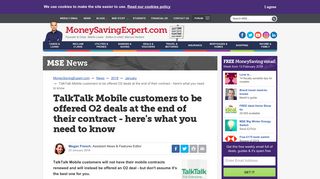 TalkTalk Mobile customers to be offered O2 deals at the end of their ...