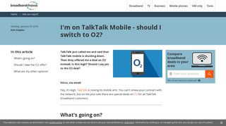 I'm on TalkTalk Mobile - should I switch to O2? - Broadband Choices