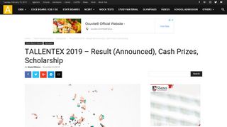 TALLENTEX 2019 – Result (Announced), Cash Prizes, Scholarship ...