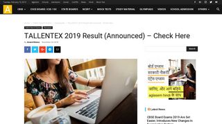 TALLENTEX 2019 Result (Announced) – Check Here | AglaSem ...