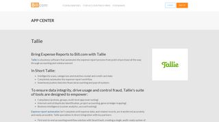 Tallie | Bill.com