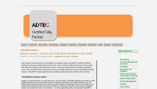 Remote Access - Access your Tally from anywhere in the world - tally ...