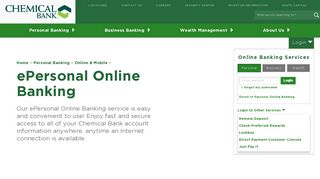 ePersonal Online Banking - Chemical Bank