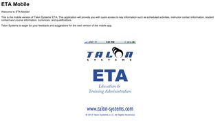 ETA Mobile - Talon Systems