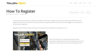 How To Register – Talonview.com