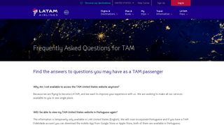 Questions for TAM flyers - LATAM Airlines