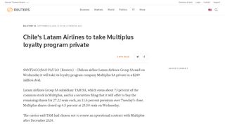 Chile's Latam Airlines to take Multiplus loyalty program private | Reuters