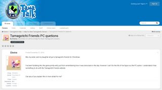 Tamagotchi Friends PC quetions - Help For New Tamagotchi Owners ...