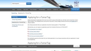Applying for a TamarTag - Tamar Bridge Mobile
