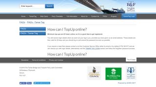 How can I TopUp online? - Tamar Bridge Mobile