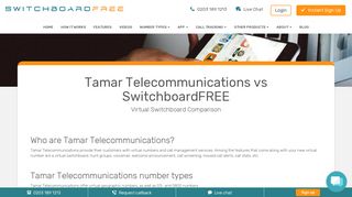 Tamar Telecommunications - SwitchboardFREE