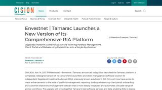 Envestnet | Tamarac Launches a New Version of Its Comprehensive ...