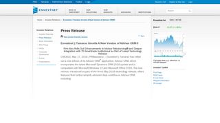 Envestnet | Tamarac Unveils A New Version of Advisor CRM ...