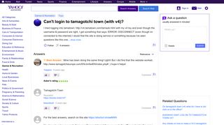 Can't login to tamagotchi town (with v4)? | Yahoo Answers
