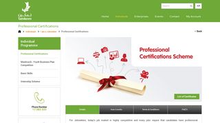 Professional Certifications - Tamkeen