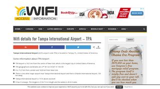 Wifi details for Tampa International Airport - TPA - Your Airport Wifi ...