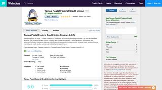 Tampa Postal Federal Credit Union Reviews - WalletHub