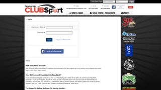 Log In: Tampa Bay Club Sport - St Petersburg, FL