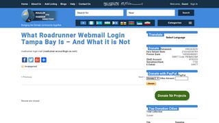What Roadrunner Webmail Login Tampa Bay Is – And What it is Not ...