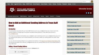 How to Add an Additional Sending Address in Texas A&M Gmail