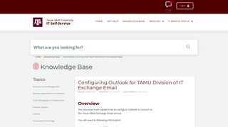 Connecting Outlook to Texas A&M Exchange Email - Login to ...