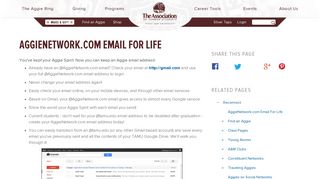 AggieNetwork.com Email For Life - The Association of Former Students