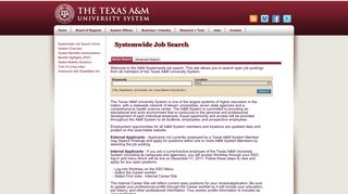 TAMUS : A&M System Job Search