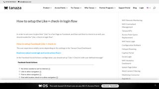 How to setup the Like + check-in login flow - Tanaza