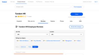 Working at Tandem HR: Employee Reviews | Indeed.com