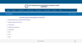 Recruitment - Tamil Nadu Generation and Distribution Corporation ...