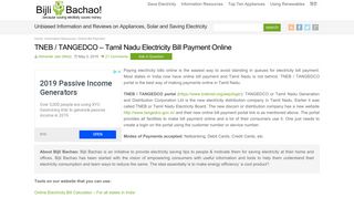 TNEB / TANGEDCO – Tamil Nadu Electricity Bill Payment Online : Bijli ...
