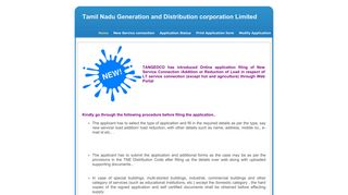 TANGEDCO has introduced Online application filing of New ... - TNEB